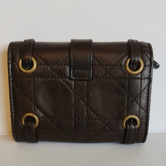 Dior Brown Carnage Quilted Wallet with Bronze Colored Accents - Picture 2 of 16